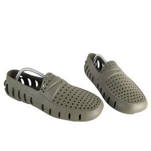 Floafers Men's 12 Loafer Style Slip-On Water Shoes, Olive Green, Non-Slip Tread